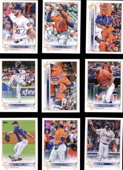 2022 Topps Houston Astros Baseball Cards Team Set