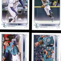 Seattle Mariners 2022 Topps Complete Mint Hand Collated 22 Card Team Set with Cal Raleigh Rookie Card #277 and Future Stars Plus