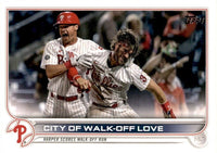 Philadelphia Phillies 2022 Topps Complete Mint Hand Collated 24 Card Team Set Featuring Bryce Harper and Rhys Hopkins Plus Rookie Cards and Others
