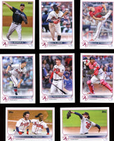 Atlanta Braves 2022 Topps Complete Mint Hand Collated 25 Card Team Set Featuring Ronald Acuna and Austin Riley Plus Rookie Cards and Others
