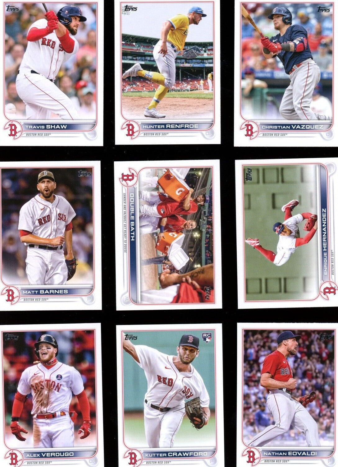 Boston Red Sox / 2022 Topps Baseball Team Set (Series 1 and 2) with (29)  Cards. PLUS 2021 Topps Red Sox Baseball Team Set (Series 1 and 2) with (20)  Cards. ***INCLUDES (
