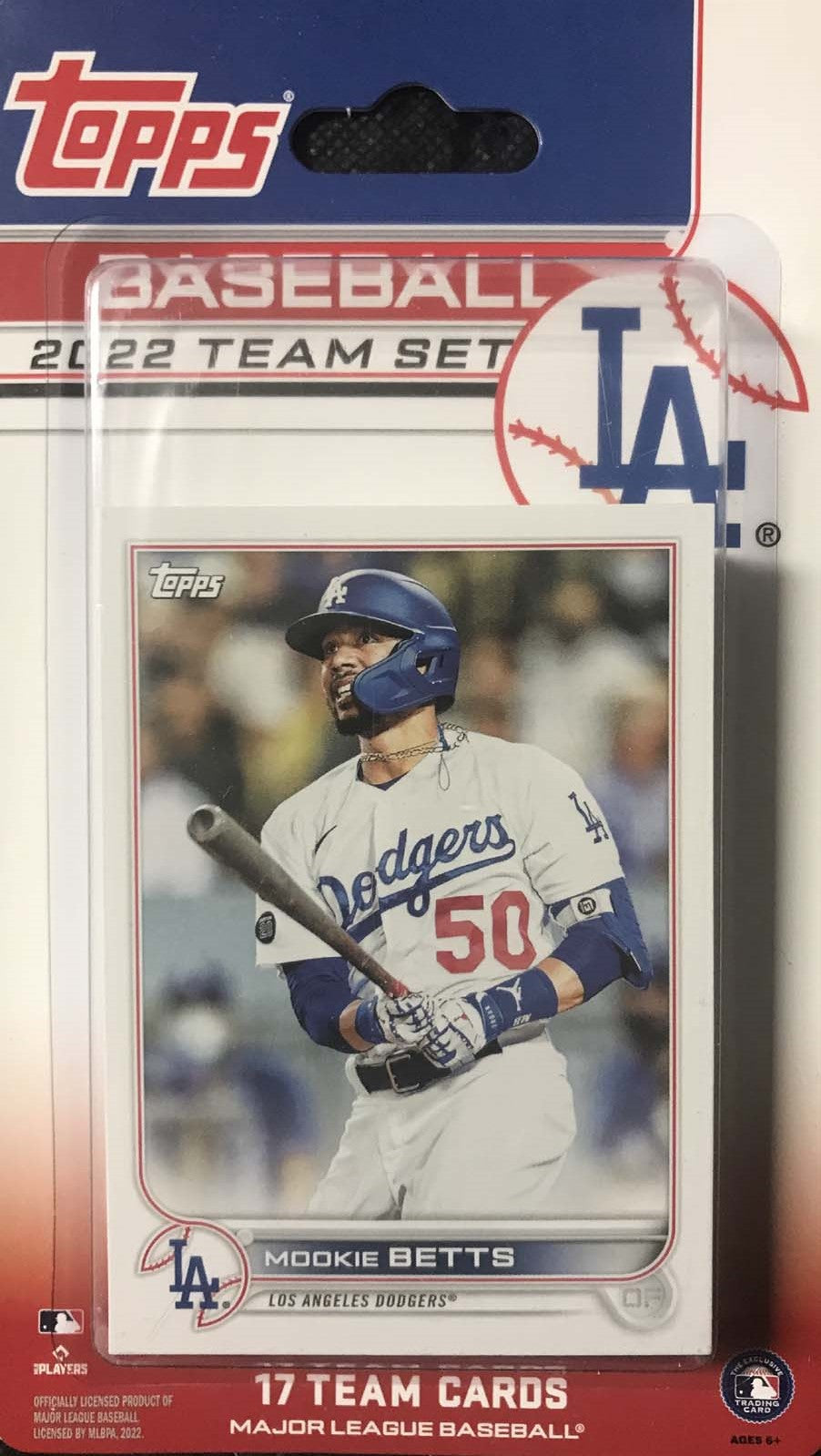 Los Angeles Dodgers 2022 Topps Factory Sealed 17 Card Team Set