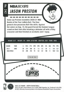 Los Angeles Clippers 2021 2022 Hoops Factory Sealed Team Set with Rookie Cards of Keon Johnson, Brandon Boston Jr. and Jason Preston