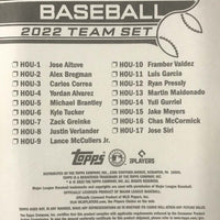 Houston Astros 2022 Topps Factory Sealed 17 Card Team Set  World Series Champions!!