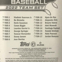 2022 Toronto Blue Jays MLB Topps NOW® Road To Opening Day 16-Card Team Set  - Plus Autograph Option