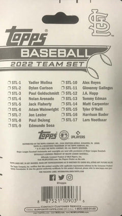 St Louis Cardinals Topps Factory Sealed Team Set GIFT LOT Including the  2022 and 2017 Limited Edition 17 Card Sets