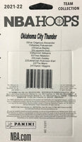 Oklahoma City Thunder 2021 2022 Hoops Factory Sealed Team Set with Rookie Cards of Josh Giddey, Jeremiah Robinson-Earl, Tre Mann and Aaron Wiggins
