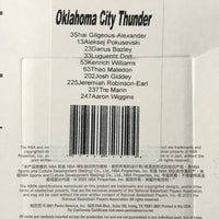 Oklahoma City Thunder 2021 2022 Hoops Factory Sealed Team Set with Rookie Cards of Josh Giddey, Jeremiah Robinson-Earl, Tre Mann and Aaron Wiggins
