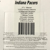 Indiana Pacers 2021 2022 Hoops Factory Sealed Team Set with Rookie cards of Isaiah Jackson and Chris Duarte