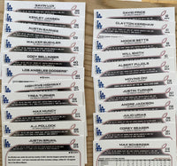 Los Angeles Dodgers 2022 Topps Complete Mint Hand Collated 22 Card Team Set Featuring Mookie Betts and Clayton Kershaw Plus Rookie Cards and Others
