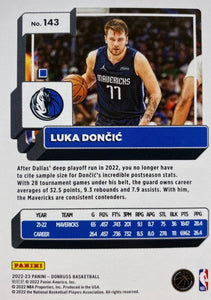 Luka Doncic 2022 2023 Donruss Basketball Series Mint Card #143