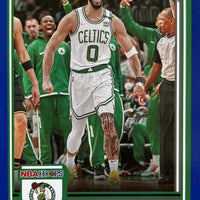 Jayson Tatum 2022 2023 HOOPS Basketball Series Mint BLUE Parallel Card #1