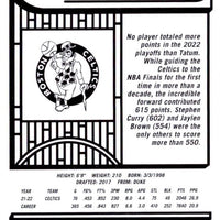 Jayson Tatum 2022 2023 HOOPS Basketball Series Mint Purple Parallel Card #1