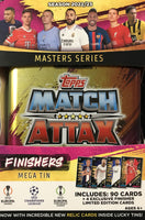 2022 2023 Topps UEFA Champions League Match Attax Soccer MEGA MASTERS SERIES 90 Card Tins with 4 EXCLUSIVE Limited Edition Cards
