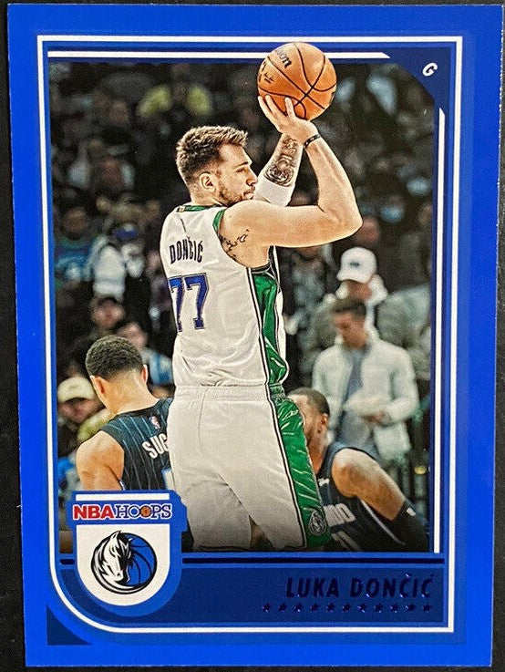 Luka Doncic 2022 2023 Panini Hoops Basketball Series Mint BLUE Parallel Version Card #119