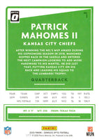 Patrick Mahomes II 2020 Donruss OPTIC Series Mint Card #1
