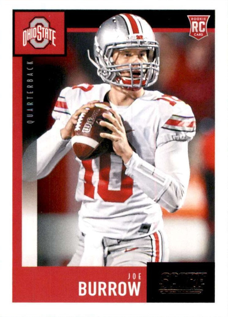 Joe Burrow 2020 Score Series Mint Rookie Card #438 in Ohio State Buckeyes College Jersey