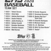 Boston Red Sox 2020 Topps Factory Sealed 17 Card Team Set