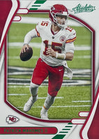 Patrick Mahomes II 2021 Panini Absolute Series Green Foil Parallel Mint Card #1
