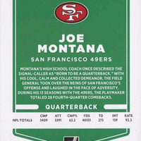 Joe Montana 2021 Donruss Series Mint Card #57
