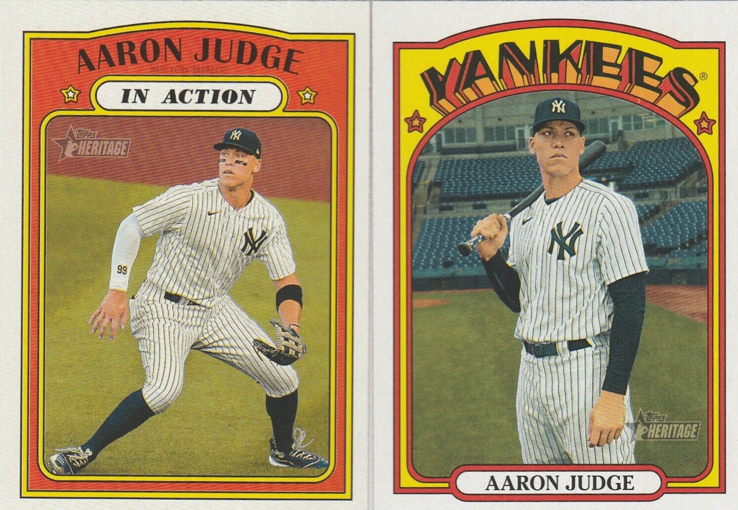 Autographed New York Yankees Topps Heritage Cards: Domingo 