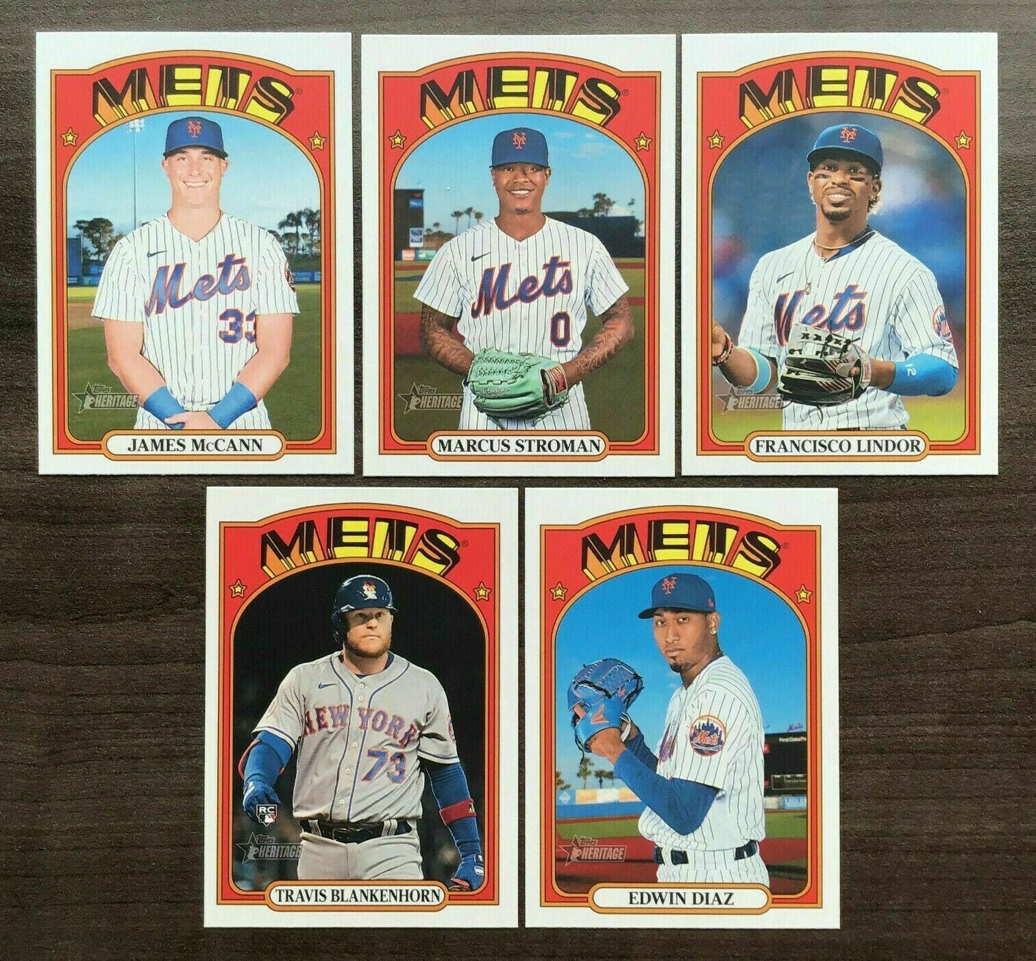  New York Mets/Complete 2021 Topps Baseball Team Set (Series 1)  with (12) Cards. ***PLUS (10) Bonus Mets Cards 2020/2019*** : Everything  Else
