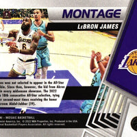 LeBron James 2021 2022 Panini Mosaic Montage Series Mint Insert Card #23