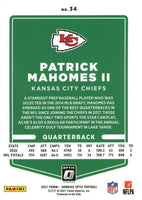 Patrick Mahomes II 2021 Panini Donruss Optic Series Mint Card #34
