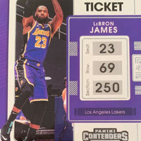 2021-22 Panini NBA Contenders Lebron James Season Ticket #62 L.A. Lakers 🔥