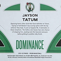 Jayson Tatum 2021 2022 Panini Prizm Dominance Series Mint Insert Card #5