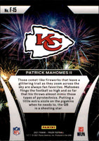 Patrick Mahomes II 2021 Panini Prizm Fireworks Series Mint Insert Card #F-15
