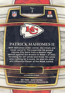 Patrick Mahomes II 2021 Panini Select Concourse Series Mint Card #2