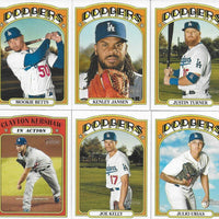 Los Angeles Dodgers 2021 Topps HERITAGE Series 30 Card Team Set with Mookie Betts, Clayton Kershaw and World Series Cards PLUS