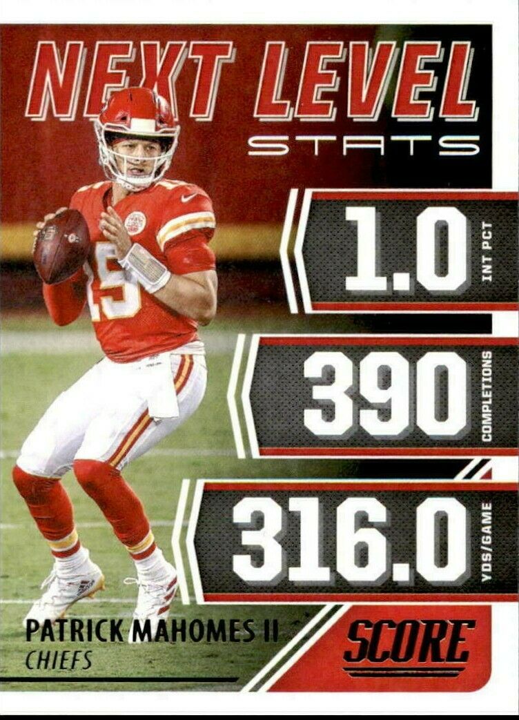 Patrick Mahomes II 2021 Score Next Level Stats Series Mint Insert