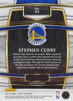Stephen Curry 2021 2022 Panini Select Concourse Series Mint Card #94
