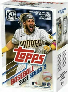 2021 Topps Baseball Series 2 Factory Sealed Blaster Box with an EXCLUSIVE Patch