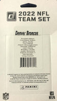 Denver Broncos 2022 Donruss Factory Sealed Team Set featuring Rated Rookie Cards of Nik Bonitto and Greg Dulcich
