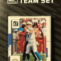 Los Angeles Chargers 2022 Donruss Factory Sealed Team Set with a Rated Rookie Card of Isaiah Spiller