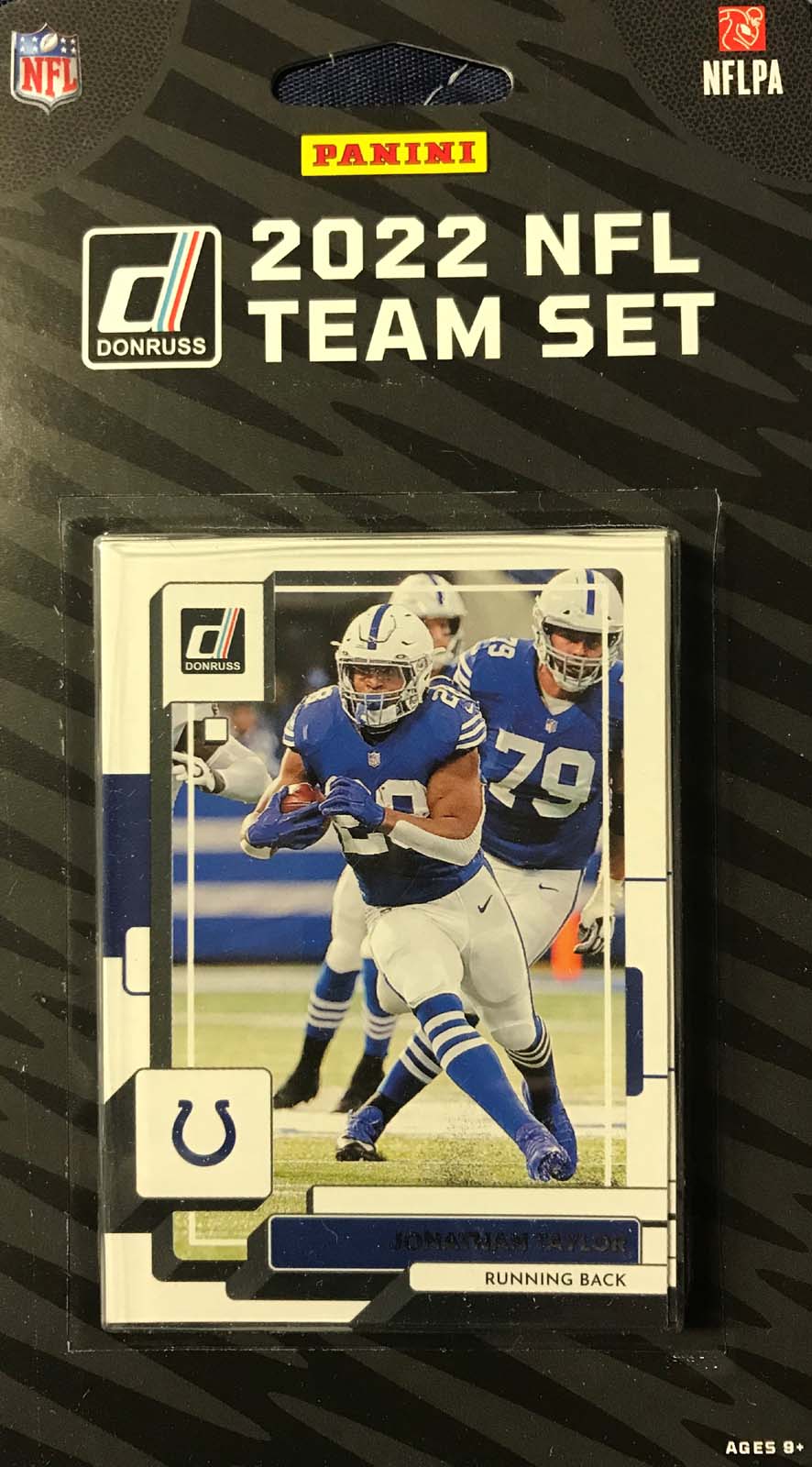 Indianapolis Colts 2022 Donruss Factory Sealed Team Set with Peyton Manning and Rated Rookies Cards of Alec Pierce and Jelani Woods