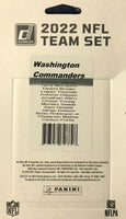 Washington Commanders 2022 Donruss Factory Sealed Team Set with 4 Rated Rookie Cards including Sam Howell Plus
