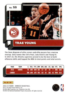 Trae Young 2022 2023 Panini Donruss Series Mint Card #59