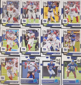 New York Giants 2022 Donruss Factory Sealed Team Set with Rated Rookie cards of Wan'Dale Robinson, Kayvon Thibodeaux and Evan Neal