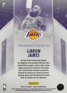Lebron James 2022 2023 Panini Hoops Frequent Flyers Retail Exclusive Series Mint Insert Card #6