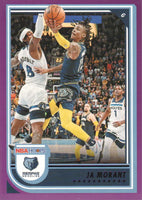 Ja Morant 2022 2023 Hoops Basketball Series Mint PURPLE Parallel Version of Card #133
