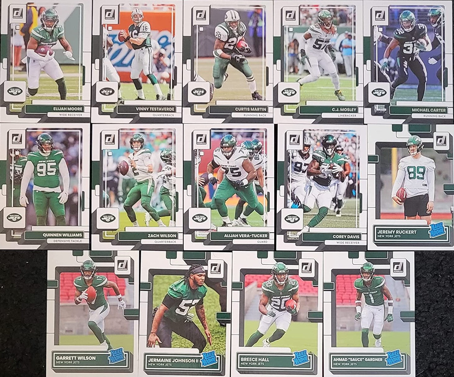 2023 Panini Score Football New York Jets Team Set 12 Cards W