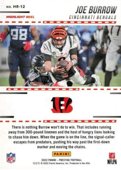 JOE BURROW Cincinnati Bengals YOUTH MOVEMENT INSERT Football Card