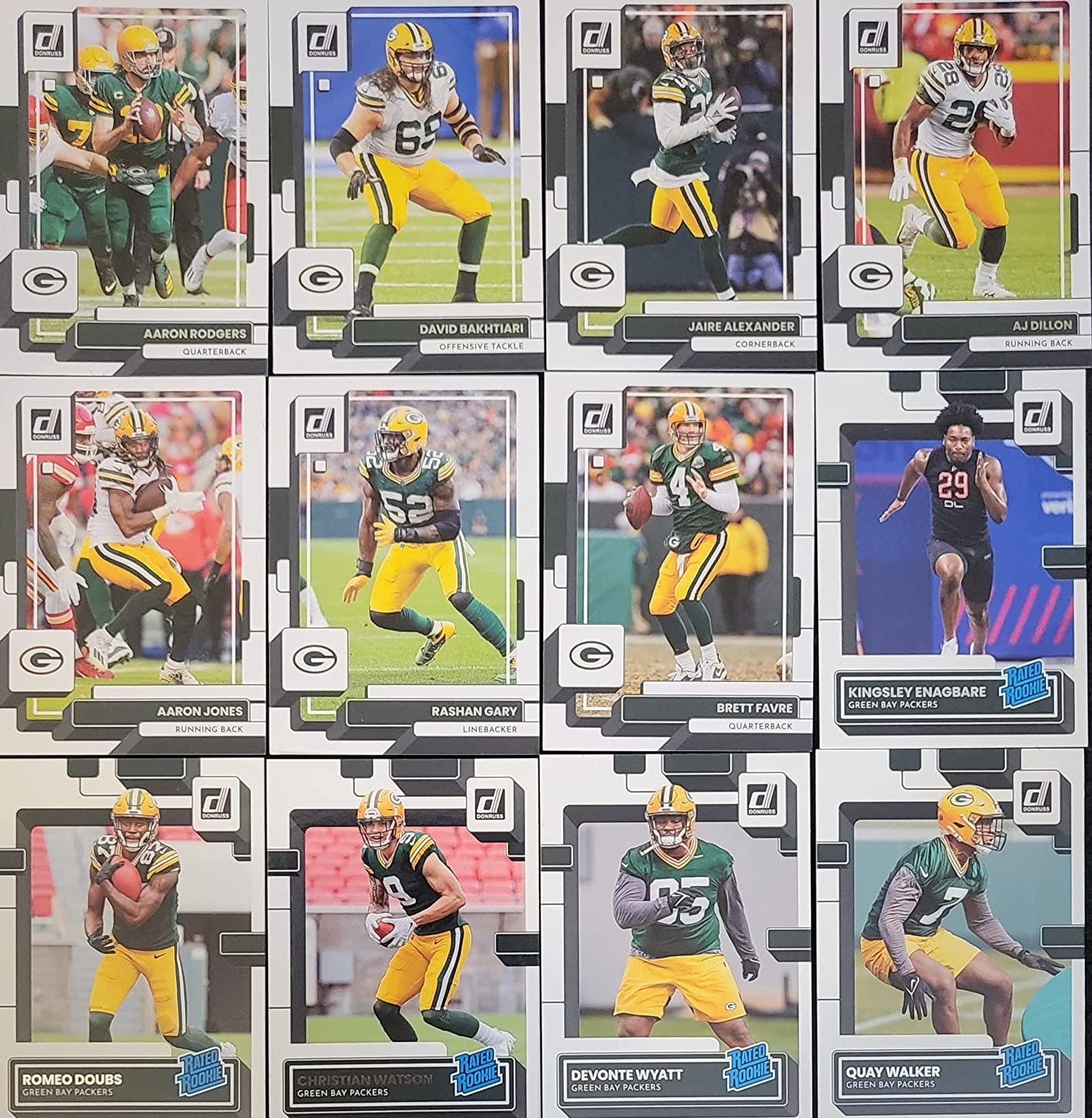 2022 Panini Score Football Green Bay Packers Team Set 15 Cards W/Drafted  Rookies Aaron Rodgers