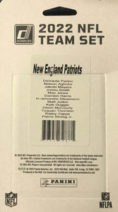 New England Patriots 2022 Donruss Factory Sealed Team Set Featuring Bailey Zappe Rated Rookie Card #329 Plus Mac Jones, Matt Judon, Kyle Dugger and Others