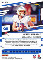 Justin Herbert 2022 Panini Prestige Football Series Mint 3rd Year Card #151
