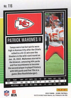 Patrick Mahomes 2022 Score Football Series Red Parallel Version Mint Card #116
